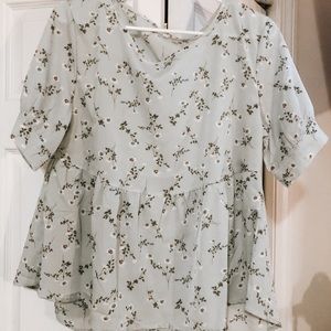 Floral Peplum Blouse